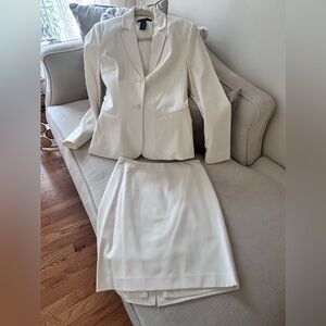 The Limited Cream Blazer and Skirt Set